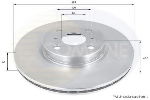 MDR‐111912 DISC ROTOR ‐FRONT ‐ TOYOTA YARIS 13 -19 43512‐0D190